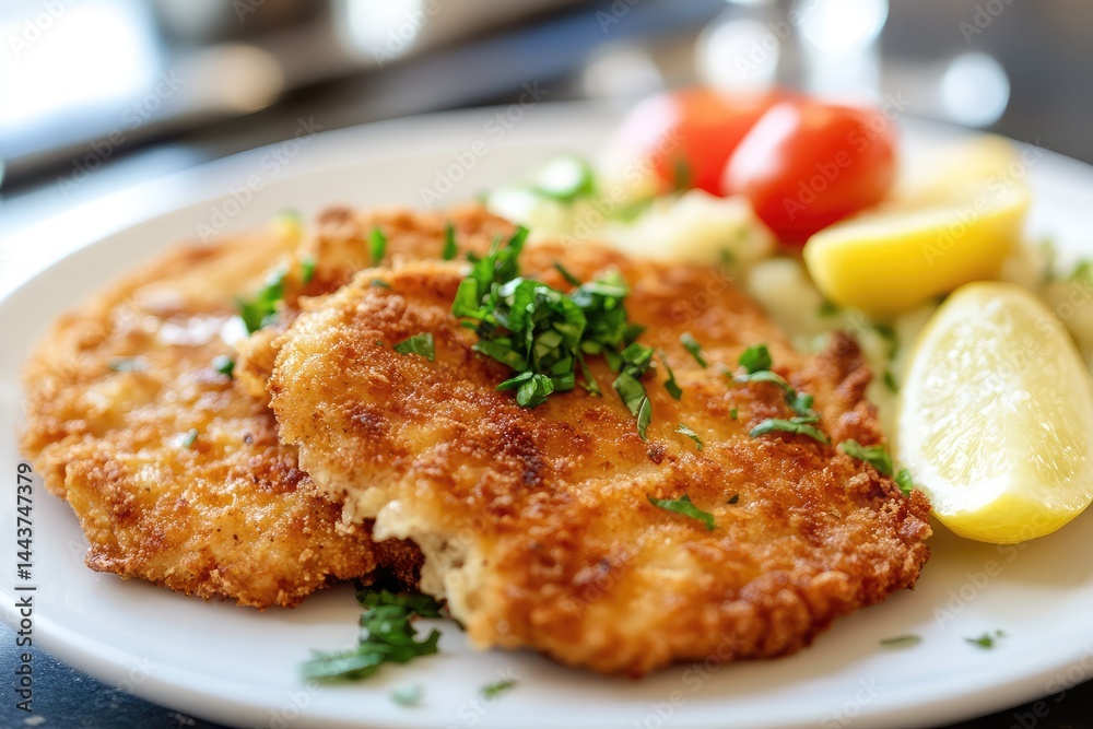 Schnitzel. AI generated illustration. Schnitzel. AI generated illustration.