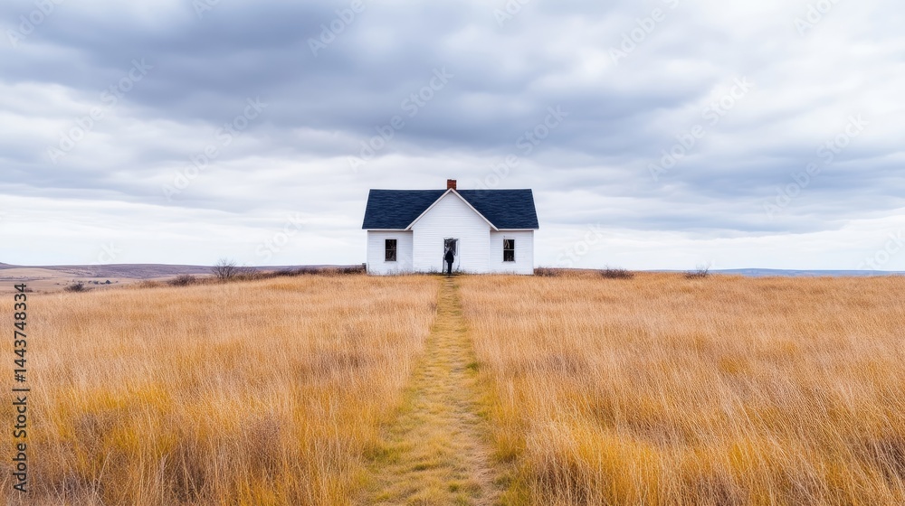Empty Farmhouse on Prairie Empty Farmhouse on Prairie