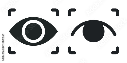 Scanning eyes icon. Illustration vector
