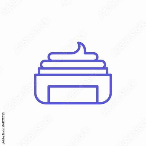 jar of cream icon sign vector