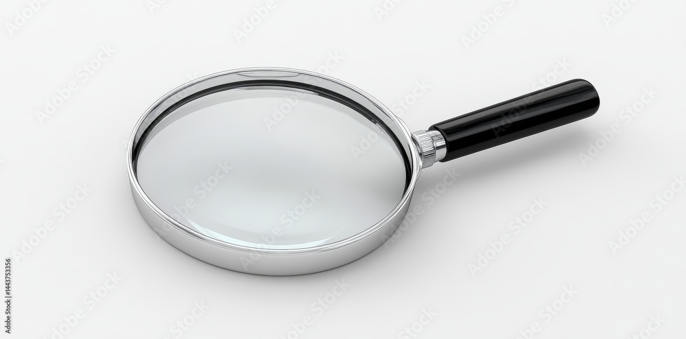 A smooth surface supports a magnifying glass, which is prepared for the detailed examination of small particulars in numerous pursuits A smooth surface supports a magnifying glass, which is prepared for the detailed examination of small particulars in numerous pursuits