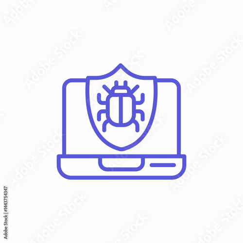online virus protection icon sign vector