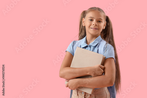 Cute little girl in school ...