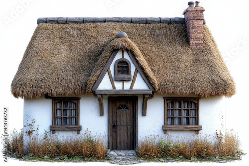 The traditional architecture and warm atmosphere of a thatched roof cottage are perfectly complemented by its rustic village setting