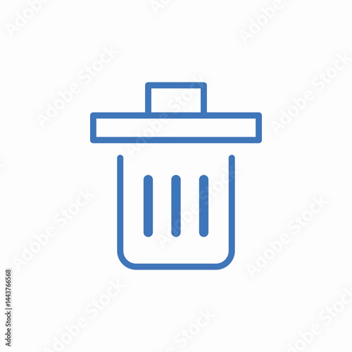 trash bin can icon sign vector