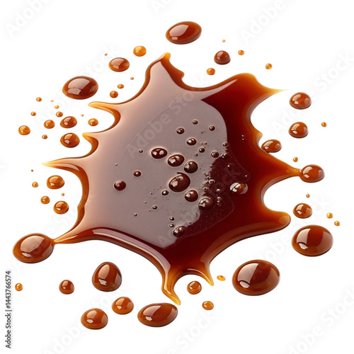 Brown Sauce Splash Isolated on a white or transparent background