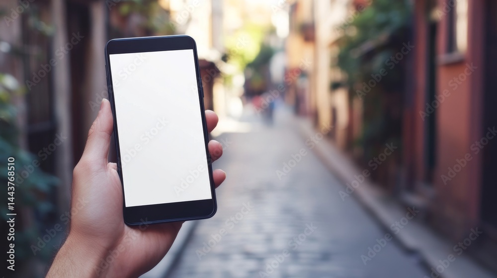 Smartphone with white screen, ready for text. Smartphone with white screen, ready for text.