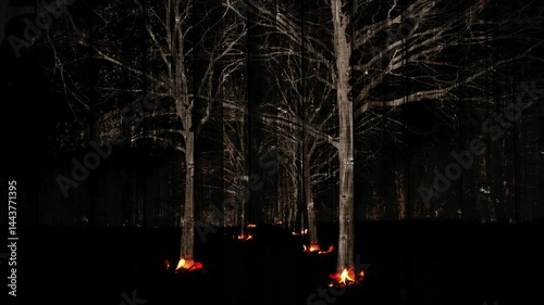 Dark Mystical Wooden Background Video