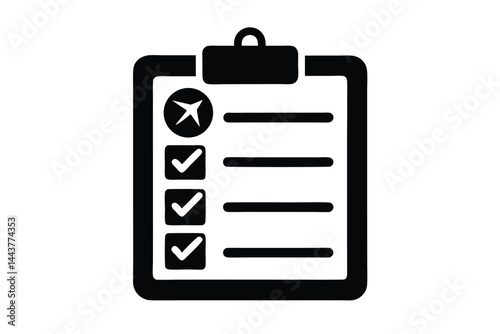 travel itinerary list vector icon