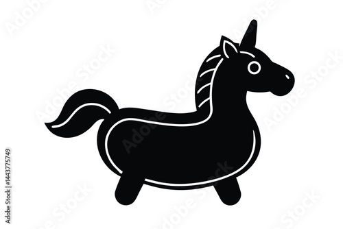 inflatable unicorn vector icon
