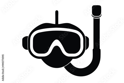 diving mask snorkel vector icon