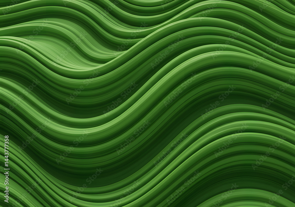 Abstract Green Wavy Texture Background, 3D Render, Flowing Lines, Organic Design, Lush Green Tones, Nature Inspired, Digital Art. Abstract Green Wavy Texture Background, 3D Render, Flowing Lines, Organic Design, Lush Green Tones, Nature Inspired, Digital Art.