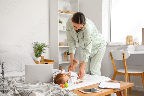 Young happy business mother...