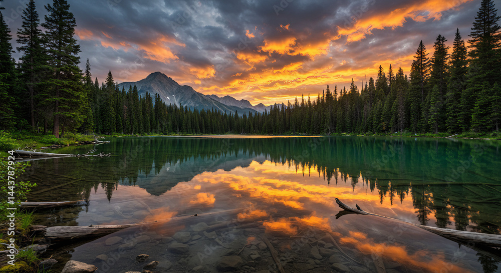 Fototapeta premium Lake Reflecting the Sky