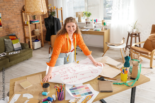 Female fashion designer wor...