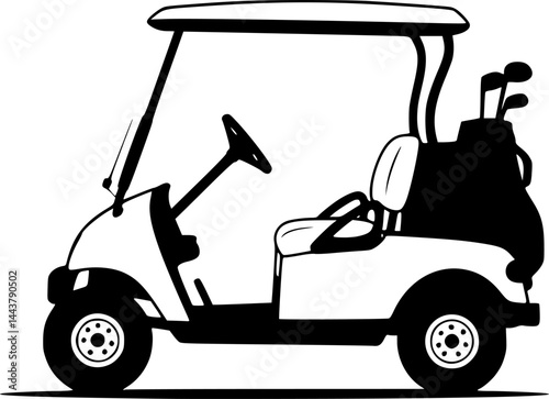 Mini golf car vector design
