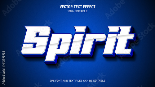 Spirit 3d text style editable text effect