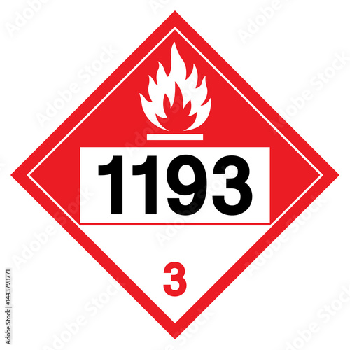 Ethyl Methyl Ketone NOS UN1193 Symbol Sign, Vector Illustration, Isolate On White Background, Label.EPS10
