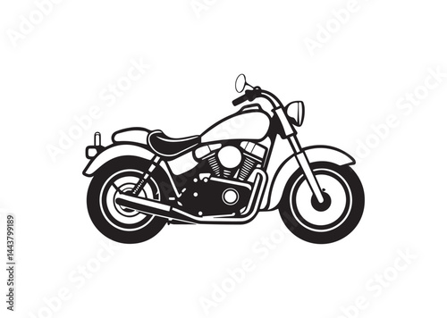 Harley Davidson bike silhouette vector