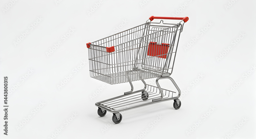 Shopping cart isolated on white background