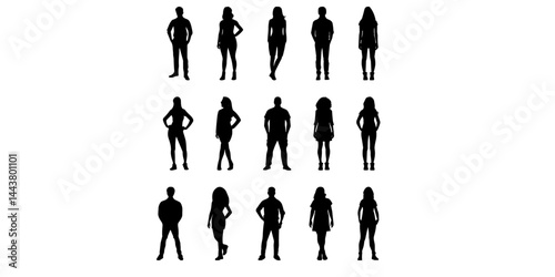  Silhouette People Icons