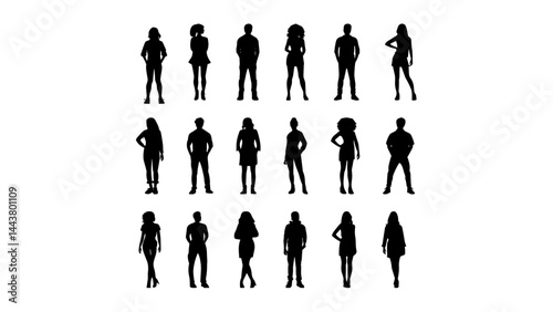  Silhouette People Icons