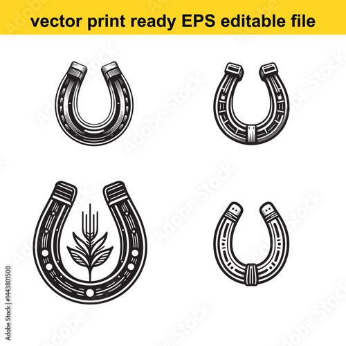 Horseshoe vector silhouette