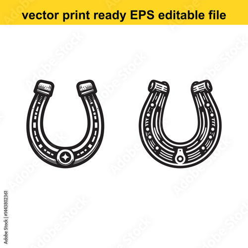 Horseshoe vector silhouette