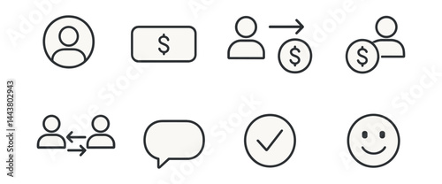 Set of icons for a computer program