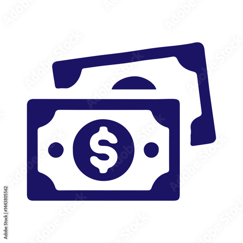 blue banknote dolar icon