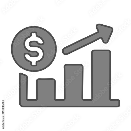 grey profit dolar icon