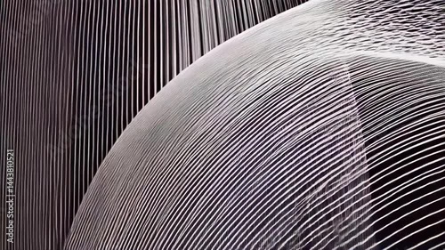 Abstract patterns emerge through fluid shapes and textures with a dark background. The visual display captivates with its flowing movements and delicate forms, evoking a sense of tranquility