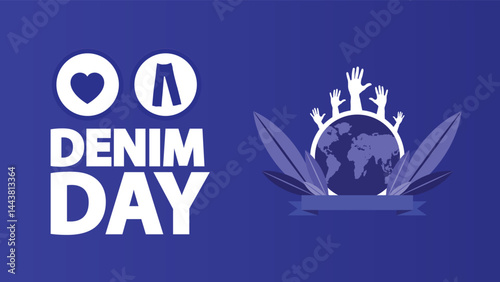 Denim day web vector banner design illustration