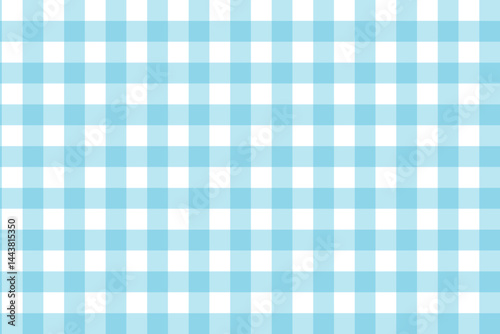 Seamless gingham pattern in light blue and white squares