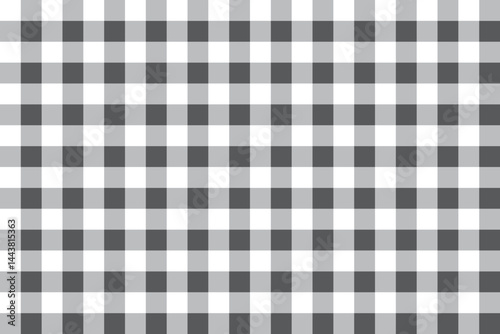 Classic seamless black and white gingham check pattern