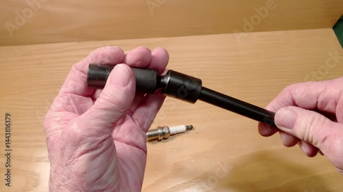 Spark plug wobble impact socket