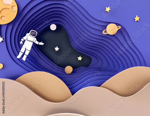 papercut sleeping on the moon