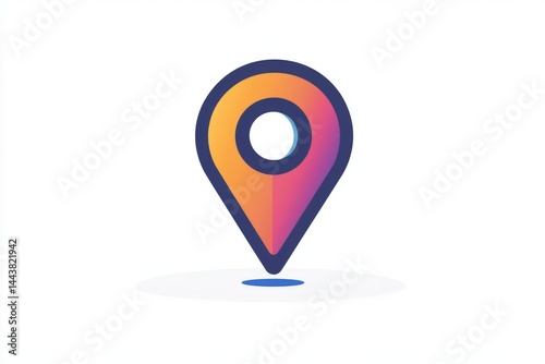 Free Download Purple and orange map pin icon with smooth gradient effect - GFXLoad