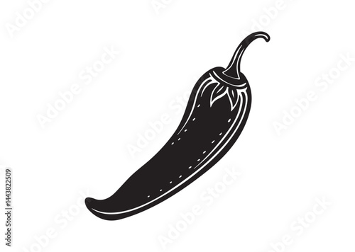 Chili pepper  silhouette vector