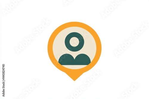 Obraz na płótnie Green user icon with circular background and simple design w salonie