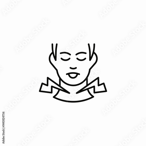 sore throat symptom icon sign vector