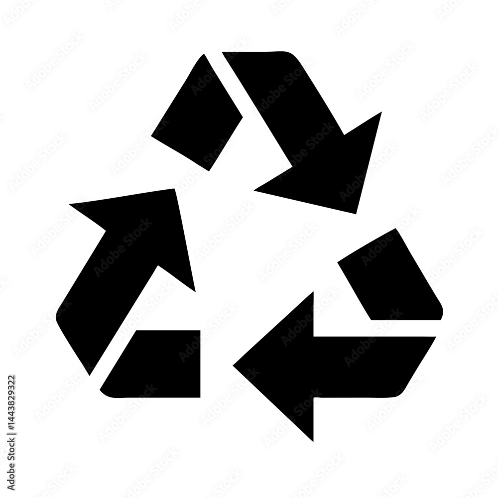 Recycle symbol vector graphic for sustainable living and environmental protection concept design Recycle symbol vector graphic for sustainable living and environmental protection concept design