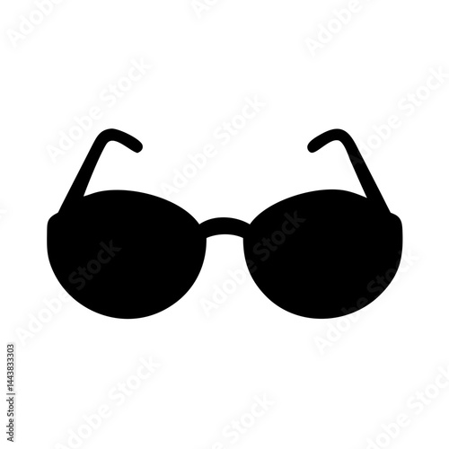 Black sunglasses vector illustration for summer fashion eyewear accessory and style icon design