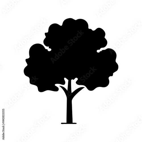 Download black tree silhouette vector image for graphic design and nature illustration needs