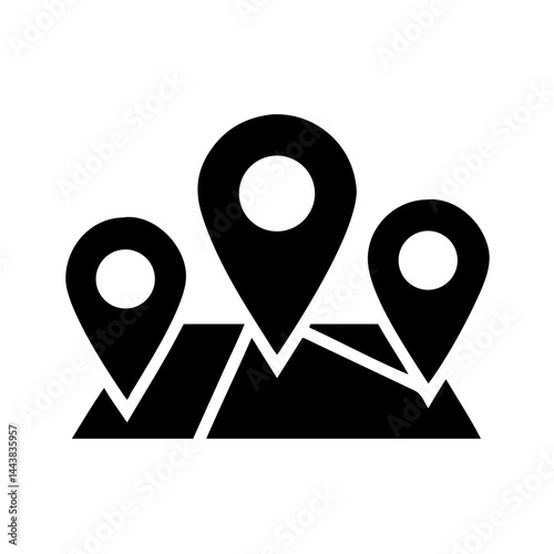 Find directions map locations travel destination gps navigation points on a map with pins