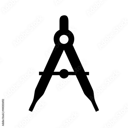 Find drawing compass tool vector illustration for geometry and mathematical constructions design