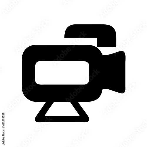 Video camera icon professional camcorder for filmmaking and broadcasting equipment design vector