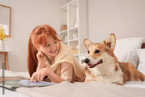 Teenage redhead girl with c...