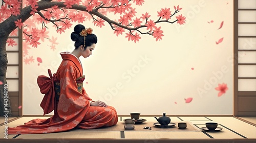 Whispers of Zen: A Geisha's Tea Ceremony Reverence