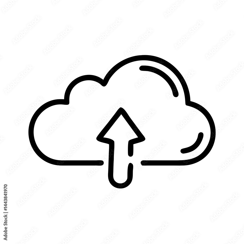 Minimalist Cloud Upload Icon Simple Arrow Up Design Minimalist Cloud Upload Icon Simple Arrow Up Design